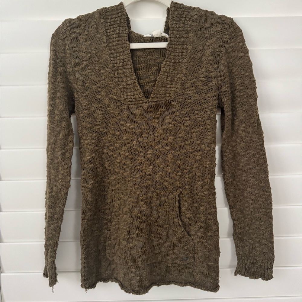 Roxy Hooded olive green Knit Sweater